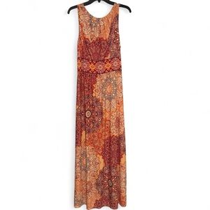 London Times Boho Mandala Maxi Dress | Size 10